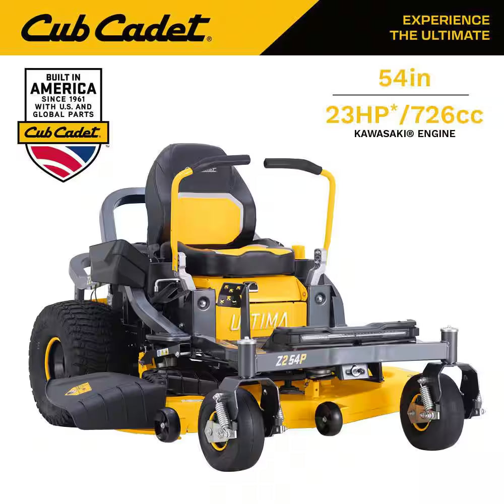 Ultima Z2 54In. Fabricated Deck 23HP V-Twin Kawasaki FR Series Engine Dual Hydro Drive Gas Zero Turn Riding Lawn Mower