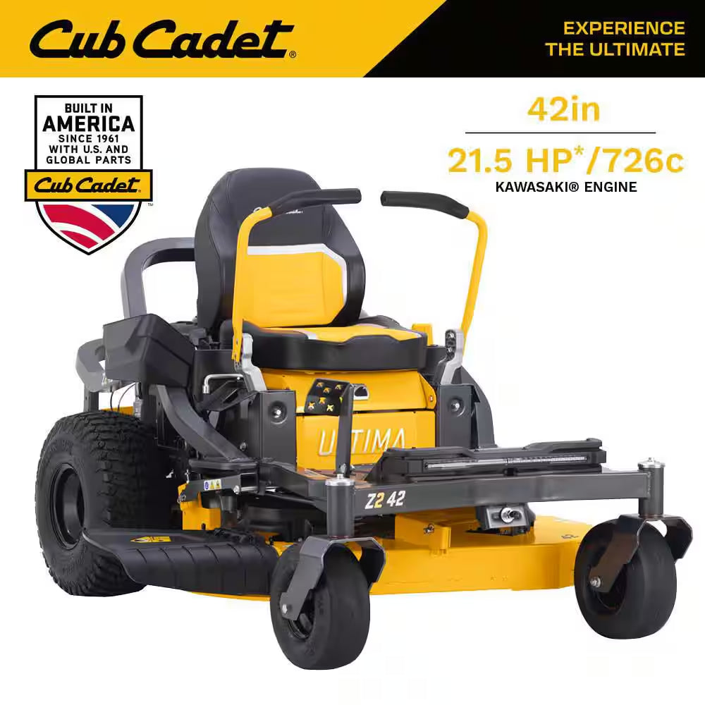 Ultima Z2 42In. Fabricated Deck 21.5HP V-Twin Kawasaki FR Series Engine Dual Hydro Drive Gas Zero Turn Riding Lawn Mower