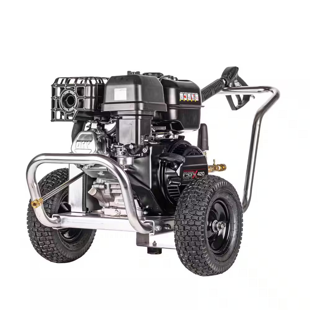 4400 PSI 4.0 GPM Belt Drive Gas Pressure Washer, CRX420 Engine, Aluminum Frame, Heavy-Duty Commercial Cold Water