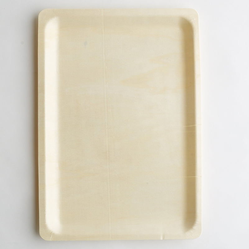 Disposable Wooden Platter x 5