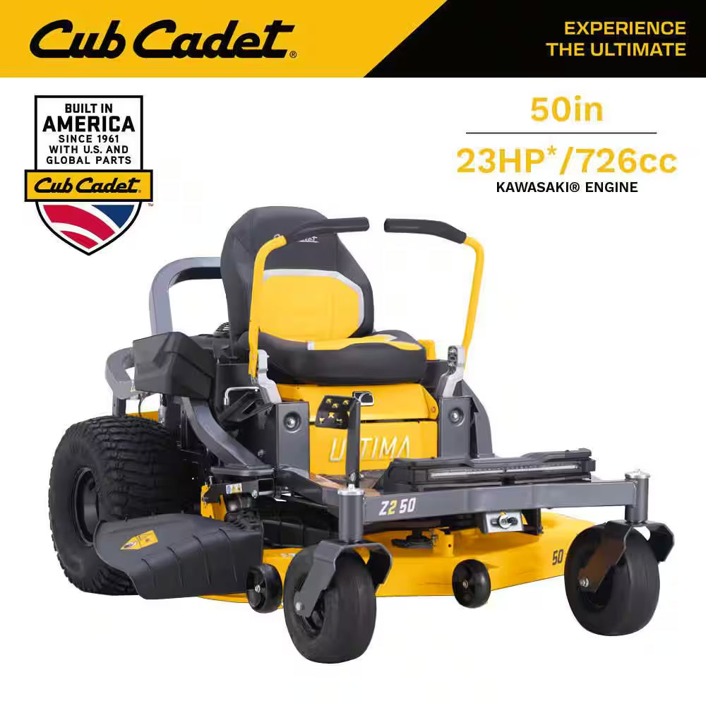 Ultima Z2 50In. Fabricated Deck 23HP V-Twin Kawasaki FR Series Engine Dual Hydro Drive Gas Zero Turn Riding Lawn Mower
