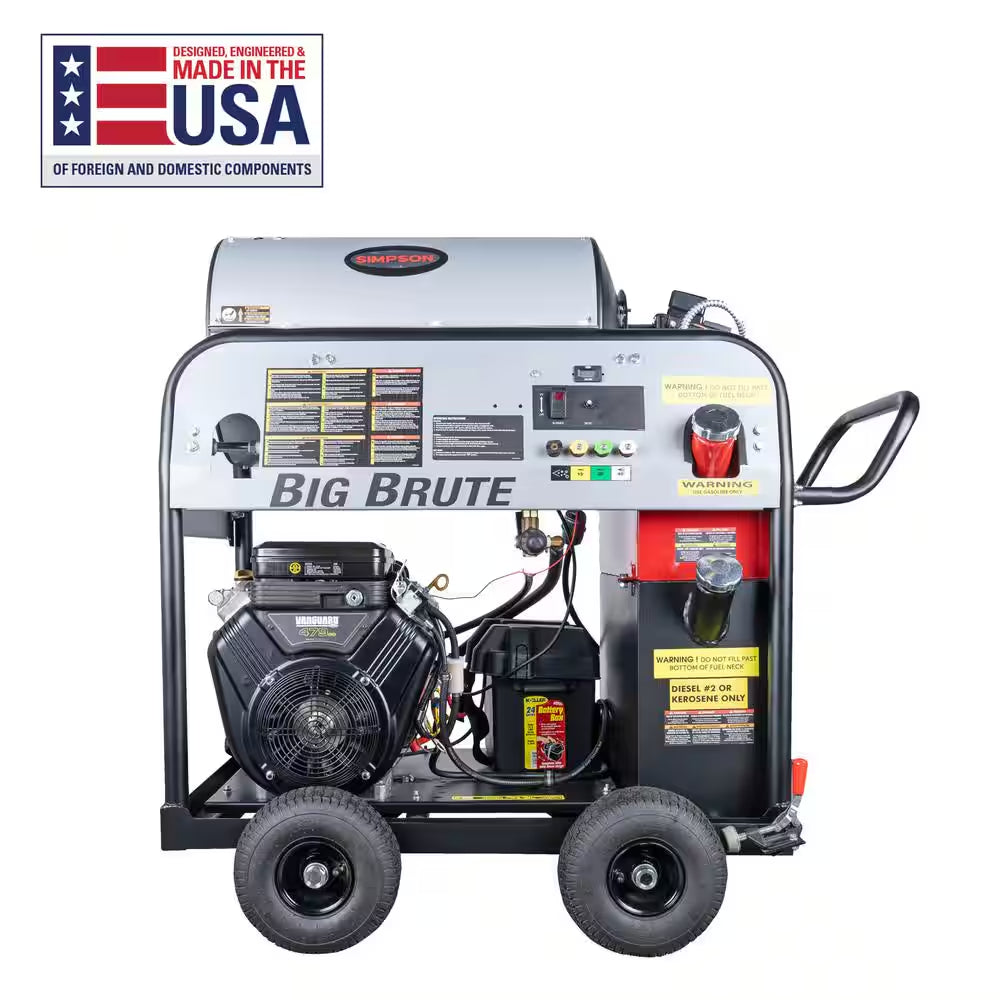4000 PSI 4.0 GPM Hot Water Gear Drive Gas Pressure Washer with E-Start Vanguard Engine, Commercial Power Washer