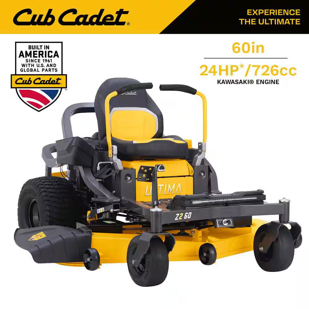 Ultima Z2 60In. Fabricated Deck 24HP V-Twin Kawasaki FR Series Engine Dual Hydro Drive Gas Zero Turn Riding Lawn Mower