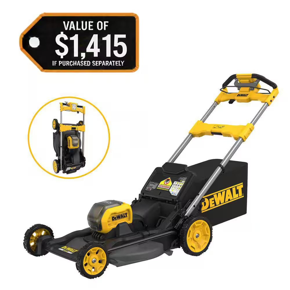 FLEXVOLT 1X60V MAX 21 In. Cordless Battery Powered Self Propelled Lawn Mower Kit with (2) 4.0 Ah Batteries and Chargers