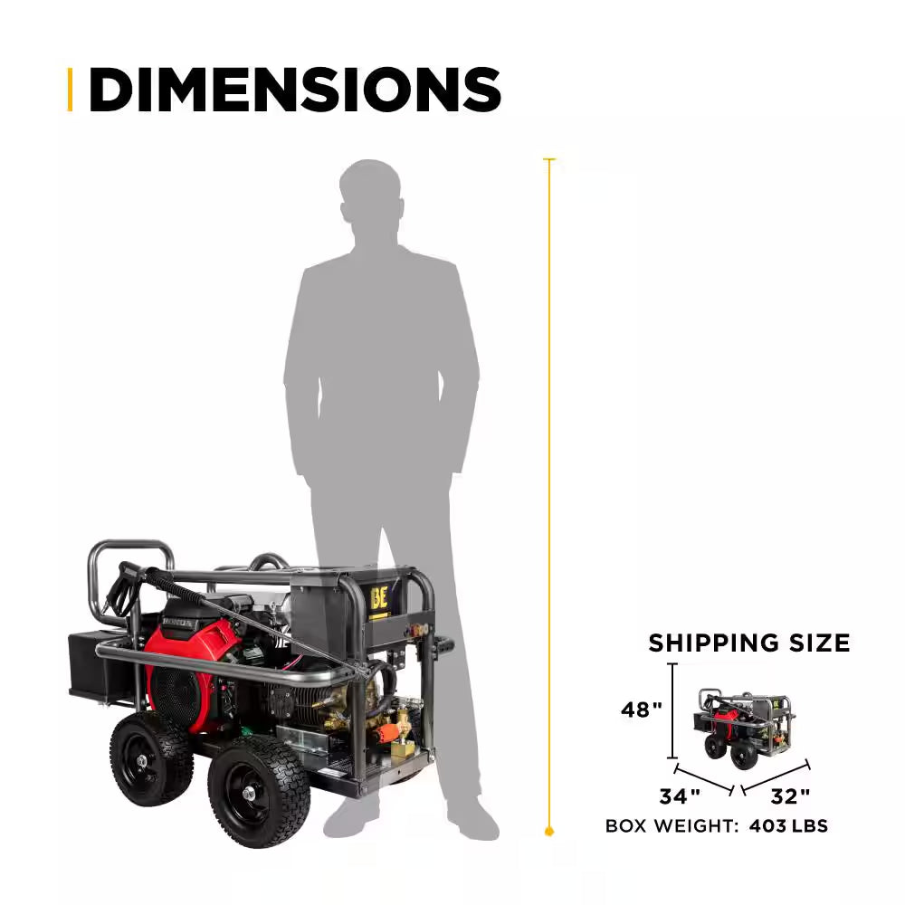 5000 PSI 5.0 GPM Cold Water Gas Pressure Washer Honda GX690 Engine and Comet Triplex Pump