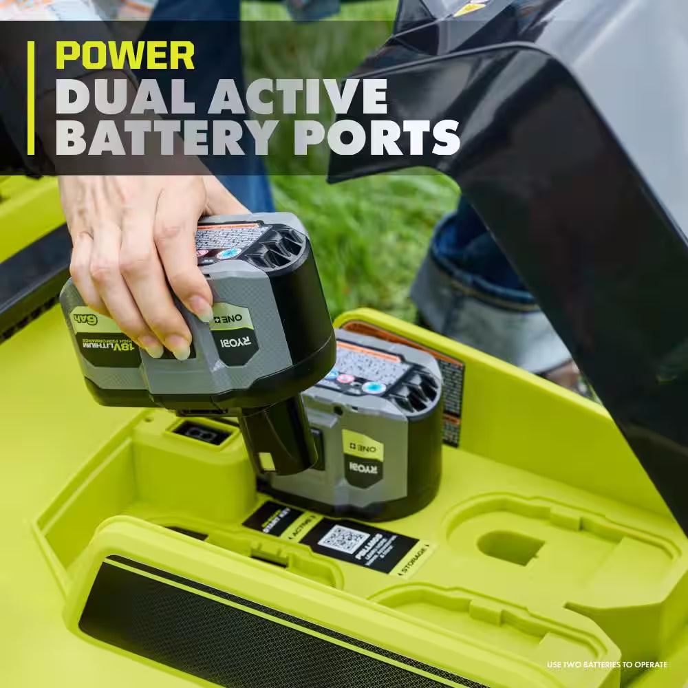 ONE+ HP 18V Brushless 20" Cordless Walk behind Self-Propelled Mower, Blower & String Trimmer W/ (3) Batteries & Chargers