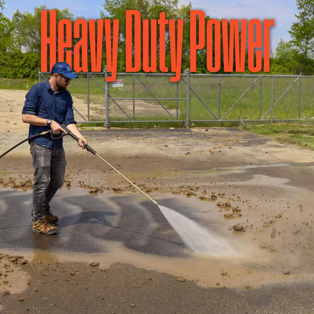4400 PSI 4.2 GPM 420Cc Gas Powered Triplex Pump Cold Water Pressure Washer with 5-Quick Connect Nozzles