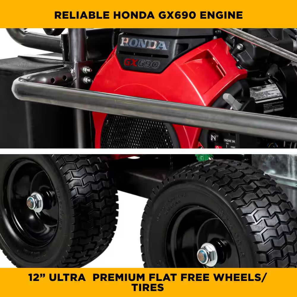 5000 PSI 5.0 GPM Cold Water Gas Pressure Washer Honda GX690 Engine and Comet Triplex Pump
