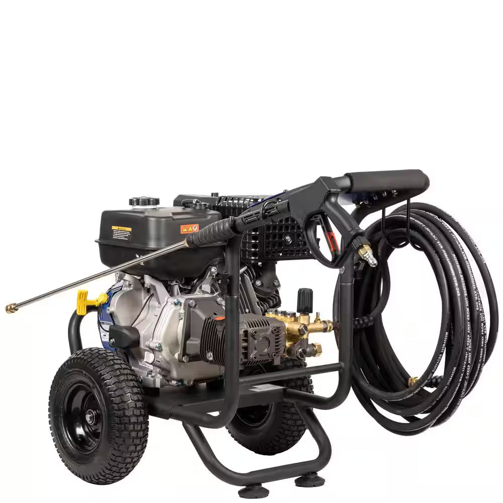 4400 PSI 4.2 GPM 420Cc Gas Powered Triplex Pump Cold Water Pressure Washer with 5-Quick Connect Nozzles