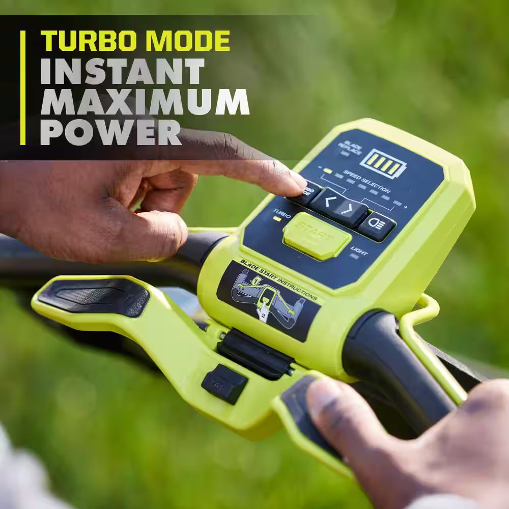 40V HP Brushless 21" Cordless Walk behind Multi-Blade Self-Propelled Mower W/ UV Resistant Cover, Batteries, & Charger