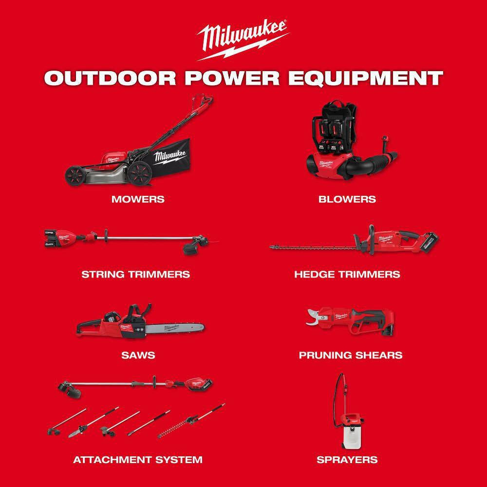 M18 FUEL Brushless Cordless 21 in Dual Battery Self-Propelled Mower W/ String Trimmer, Hedge Trimmer, Chainsaw