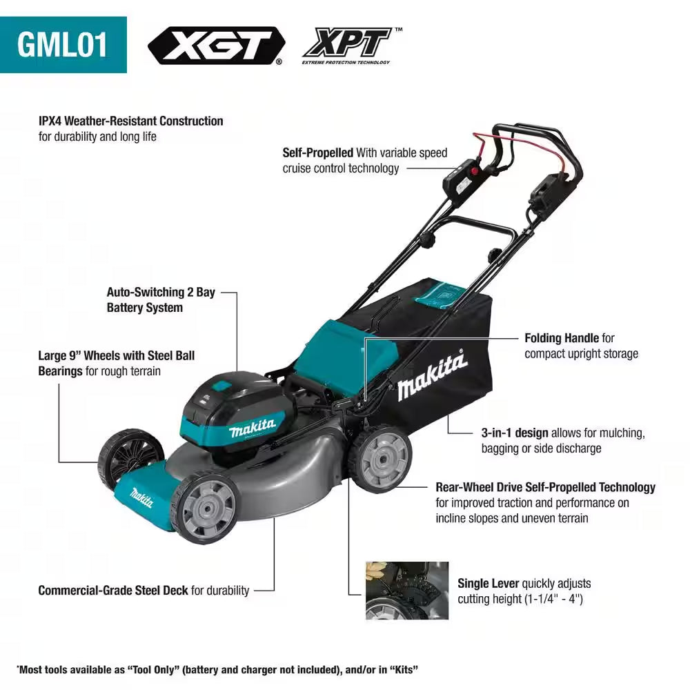 40V Max XGT Brushless Cordless 21 In. Walk behind Self-Propelled Commercial Lawn Mower Kit (4.0Ah)