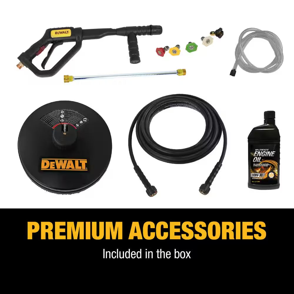3500 PSI 2.5 GPM Gas Pressure Washer with Surface Cleaner, Heavy-Duty Commercial Cold Water Power Washer