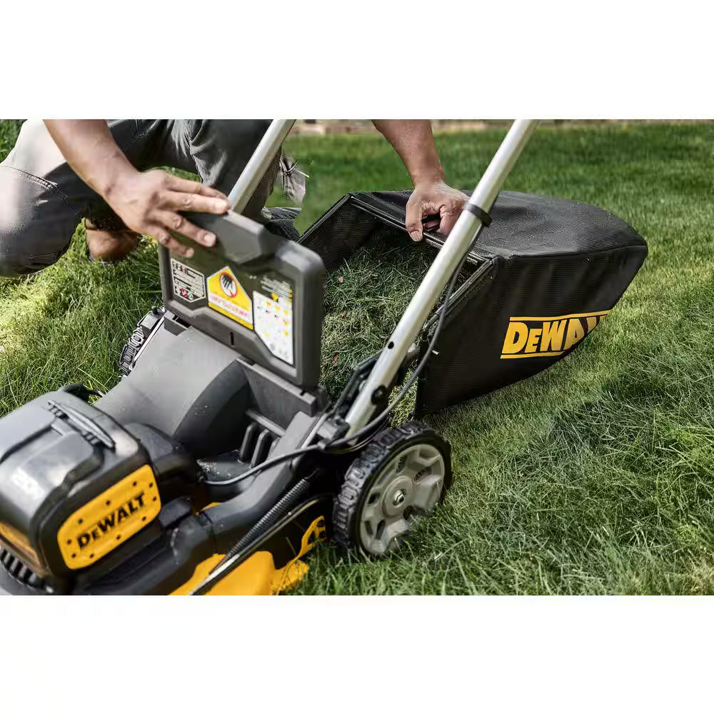 FLEXVOLT 1 X 60V MAX 21 In. Cordless Battery Powered Self Propelled Lawn Mower Kit and Cordless Blower (2) 4Ah Batteries