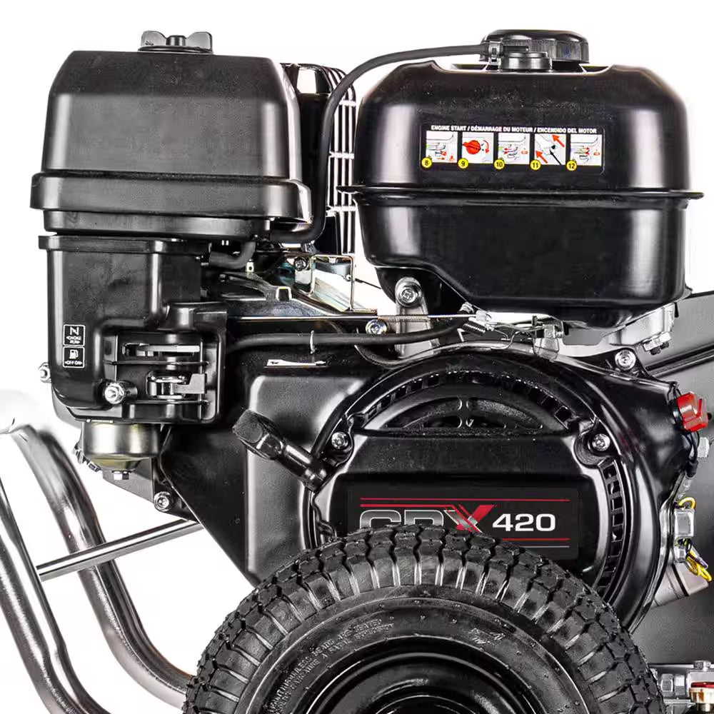 4400 PSI 4.0 GPM Belt Drive Gas Pressure Washer, CRX420 Engine, Aluminum Frame, Heavy-Duty Commercial Cold Water