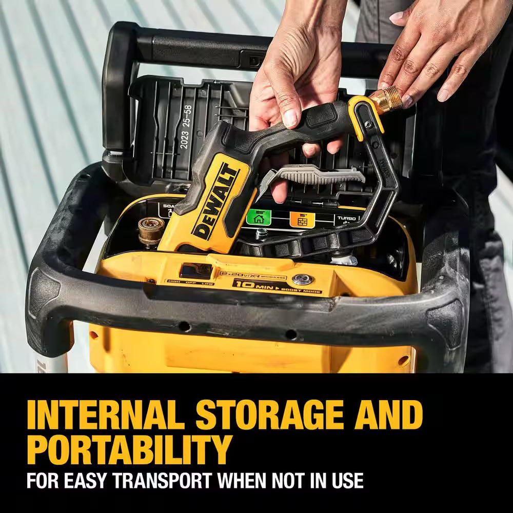 20V MAX 1600 PSI 1.2 GPM Cold Water Cordless Pressure Washer Kit with (2) FLEXVOLT 12 Ah Batteries and (2) Chargers