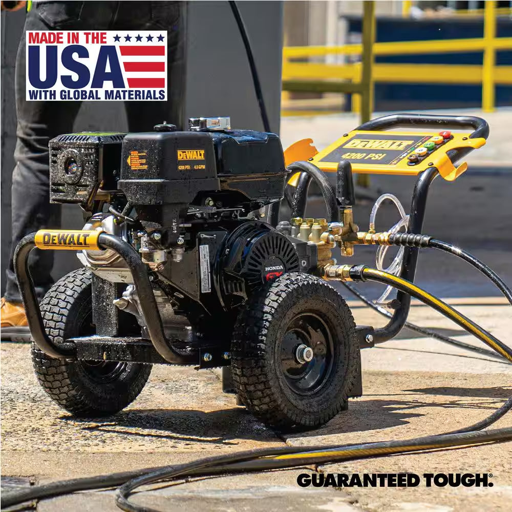 4200 PSI 4.0 GPM Belt Drive Gas Pressure Washer, Honda GX390 Engine, Commercial Cold Water Power Cleaner