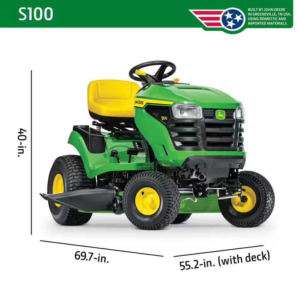 S100 42 In. 17.5 HP Gas Hydrostatic Riding Lawn Mower