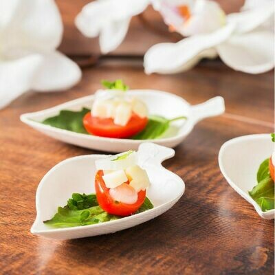 Mini leaf canape dish
