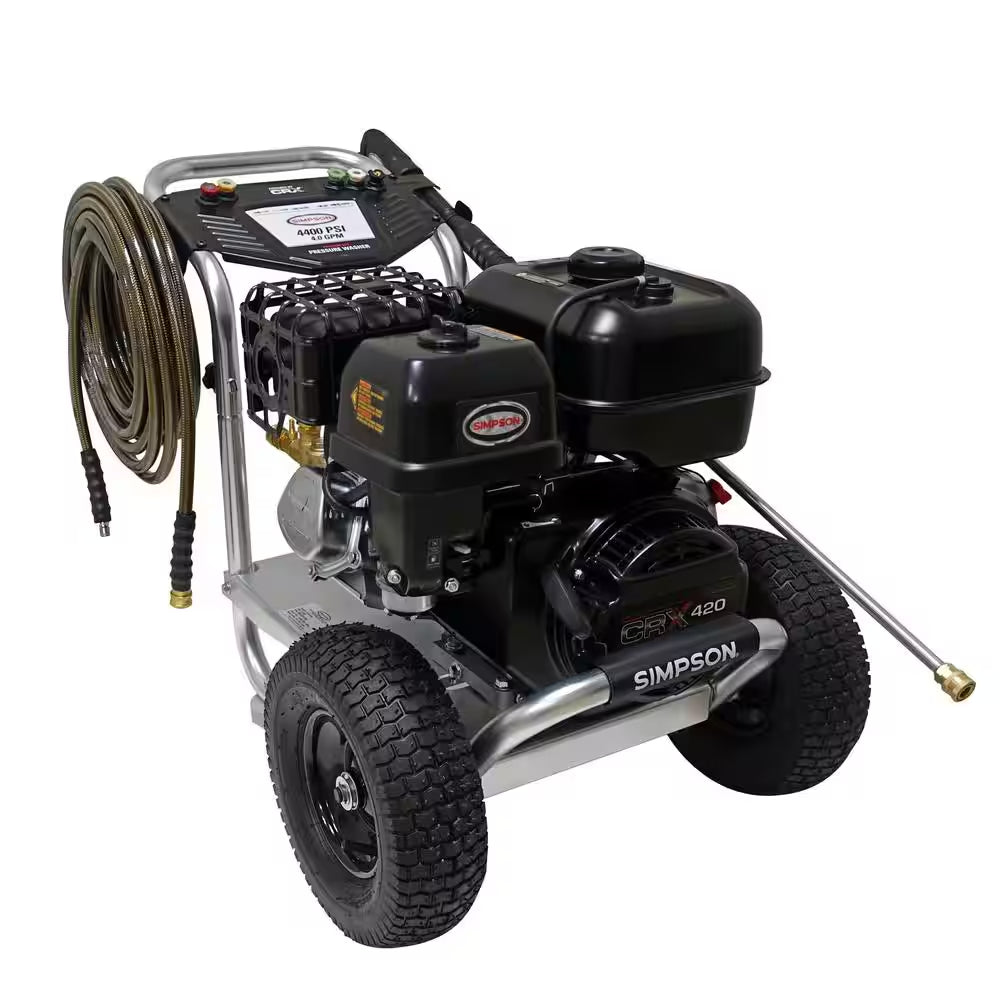 4400 PSI 4.0 GPM Gas Pressure Washer, CAT Pump, Aluminum Frame, Heavy-Duty Commercial Cold Water Power Washer