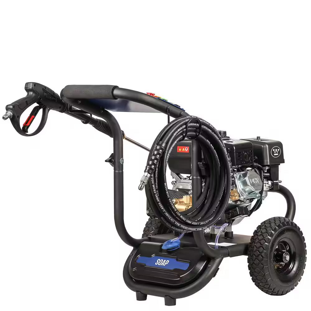 3600 PSI 2.7 GPM 212Cc Gas Powered Triplex Pump Cold Water Pressure Washer with 5-Quick Connect Nozzles