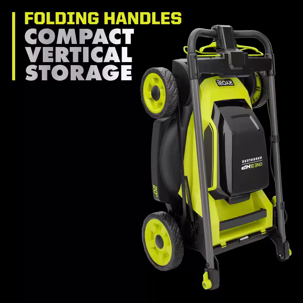 ONE+ HP 18V Brushless 20" Cordless Walk behind Self-Propelled Mower W/ String Trimmer, (2) 6.0 Ah Batteries, & Chargers