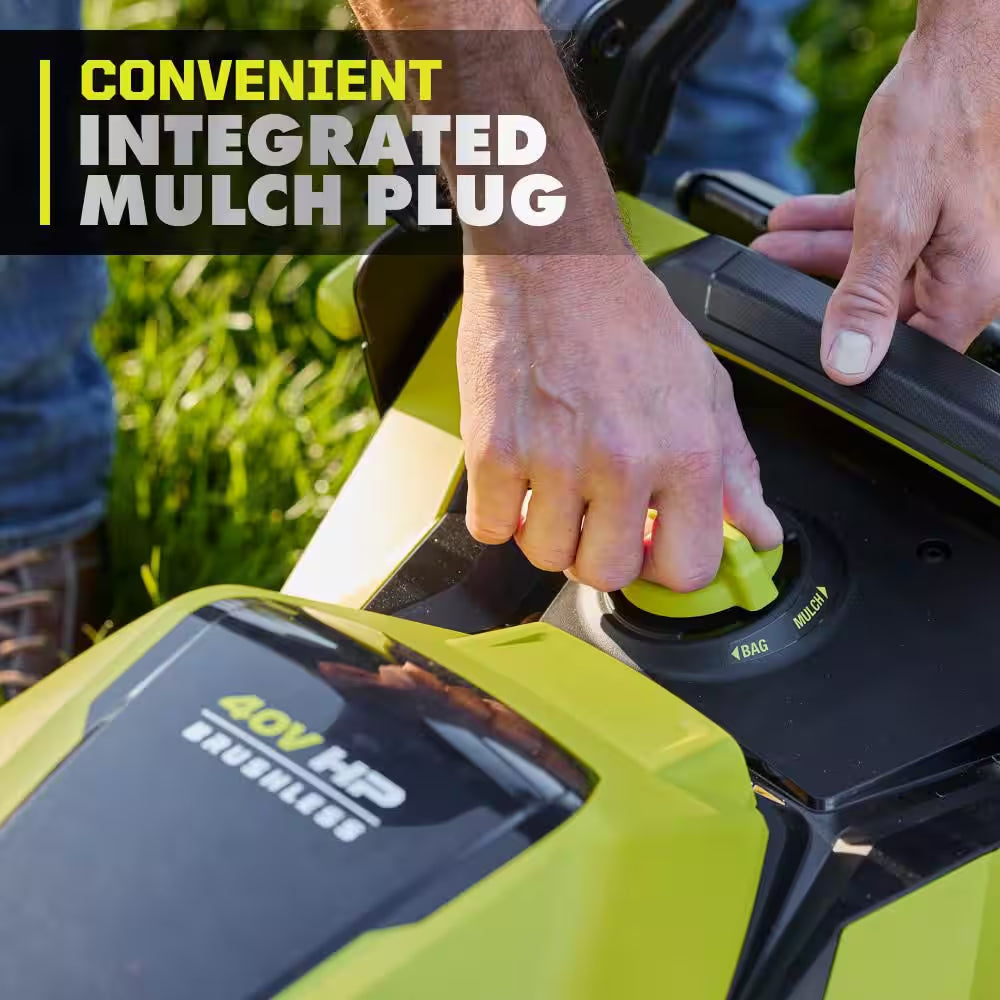 40V HP Brushless 21 In. Cordless Self-Propelled Lawn Mower with Lawn Striper Kit and (2) 6. 0Ah Batteries and Charger