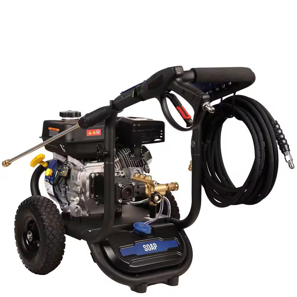 3600 PSI 2.7 GPM 212Cc Gas Powered Triplex Pump Cold Water Pressure Washer with 5-Quick Connect Nozzles