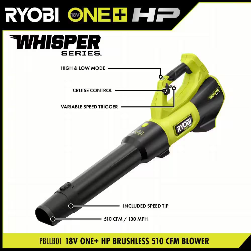 ONE+ HP 18V Brushless 20" Cordless Walk behind Self-Propelled Mower, Blower & String Trimmer W/ (3) Batteries & Chargers
