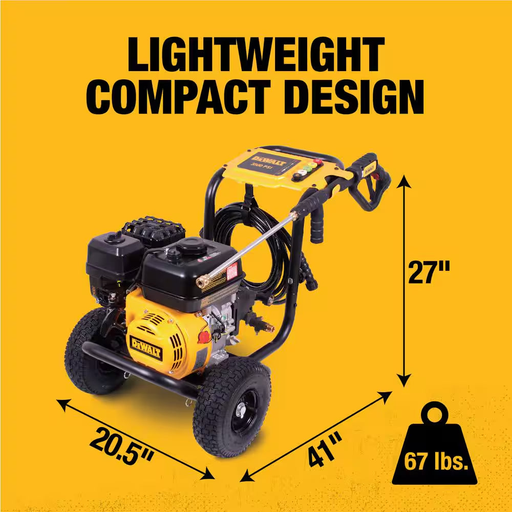 3500 PSI 2.5 GPM Gas Pressure Washer with Surface Cleaner, Heavy-Duty Commercial Cold Water Power Washer