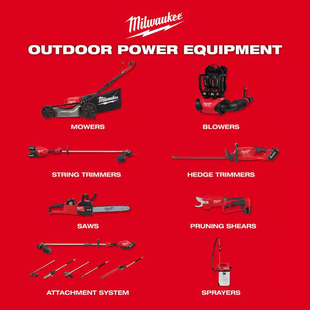 M18 FUEL Brushless Cordless 21 in Dual Battery SP Mower W/ FORGE Starter Kit, Backpack Blower, Chainsaw, Hedge Trimmer