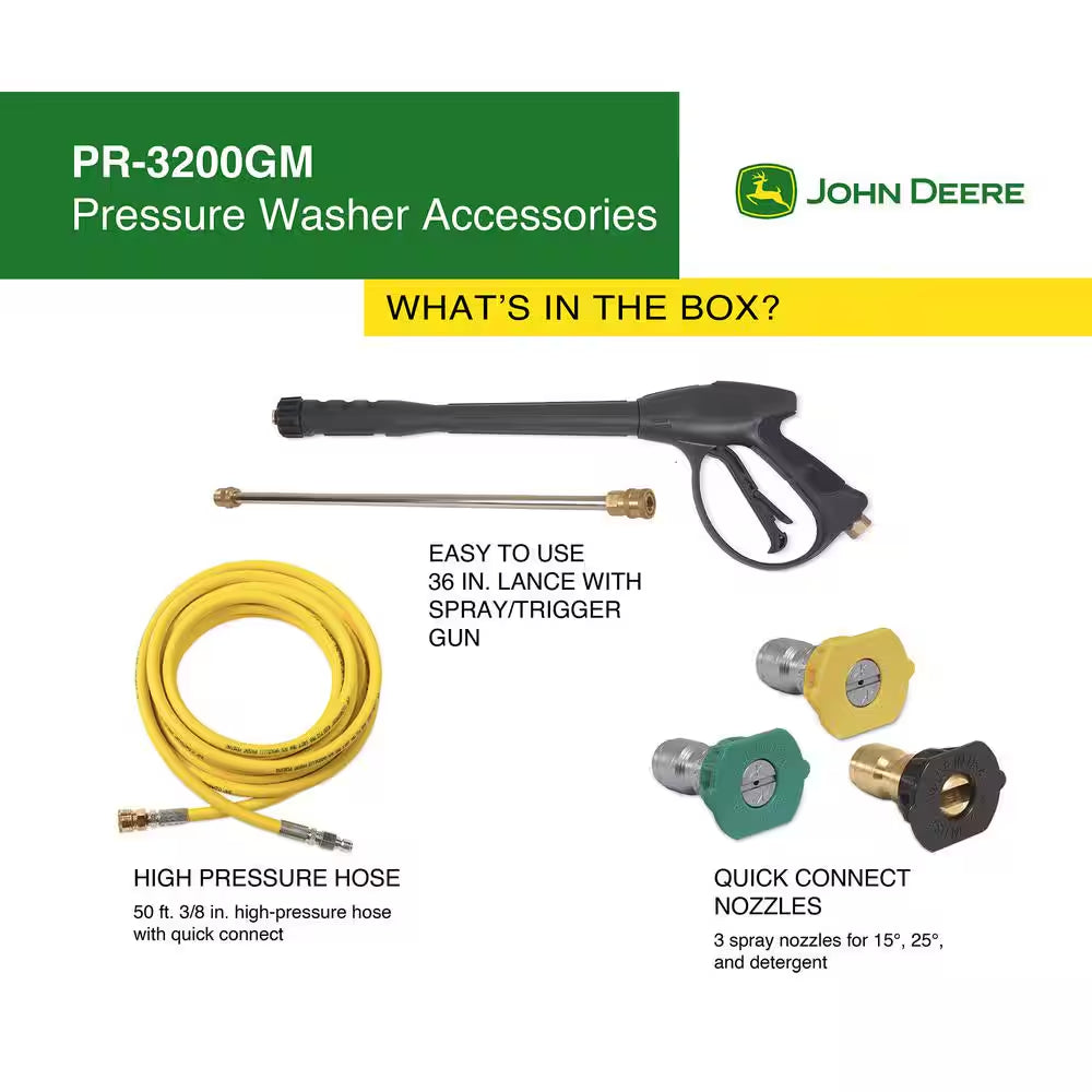 3200 PSI 2.7 GPM Cold Water Gas Pressure Washer