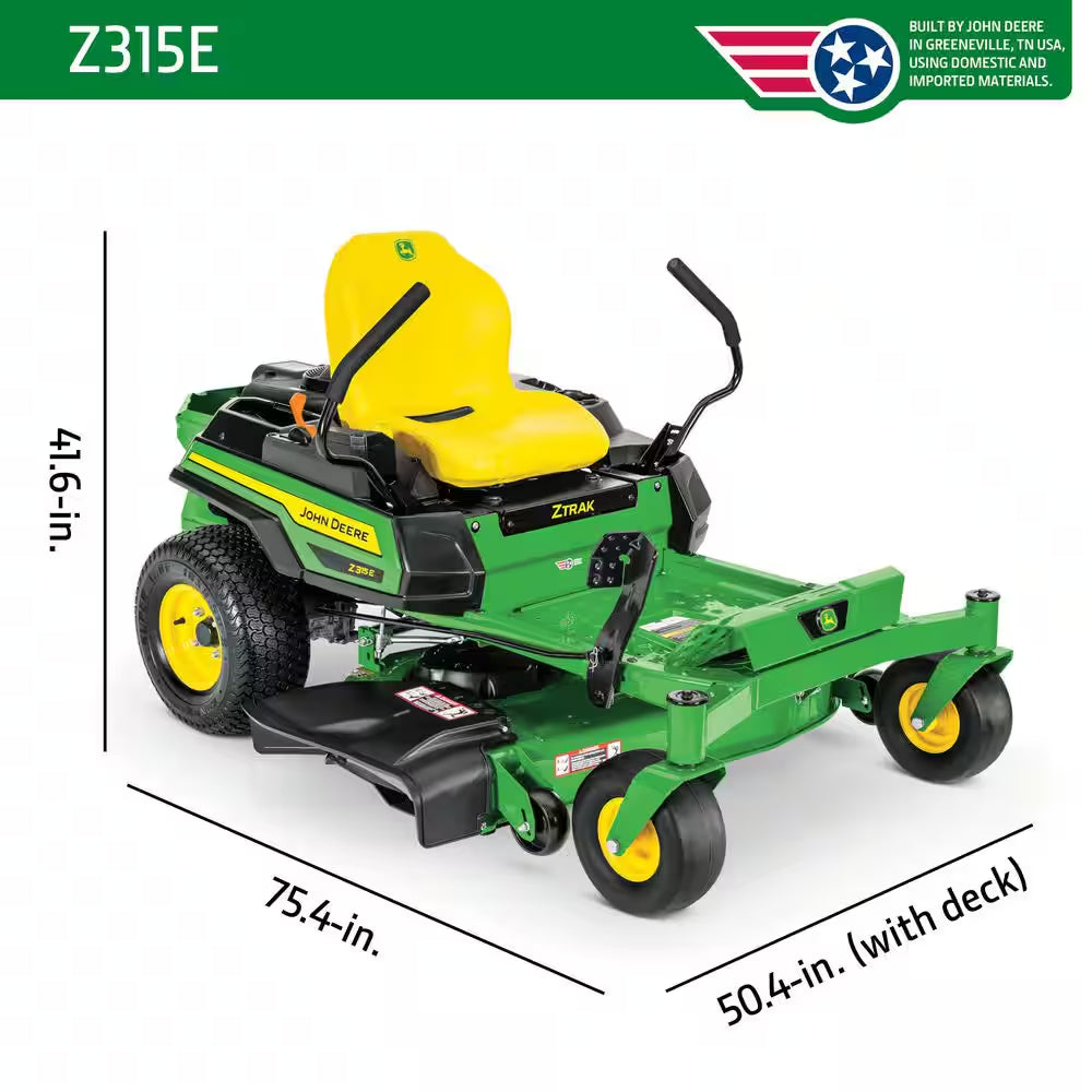 Z315E 42 In. 20 HP Gas Dual Hydrostatic Zero Turn Riding Lawn Mower