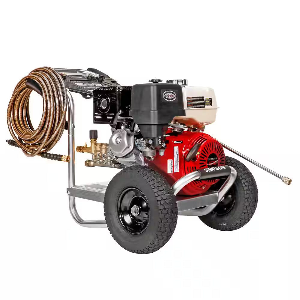 4200 PSI 4.0 GPM Gas Pressure Washer, Honda GX390 Engine, Aluminum Frame, Commercial Cold Water Power Cleaner