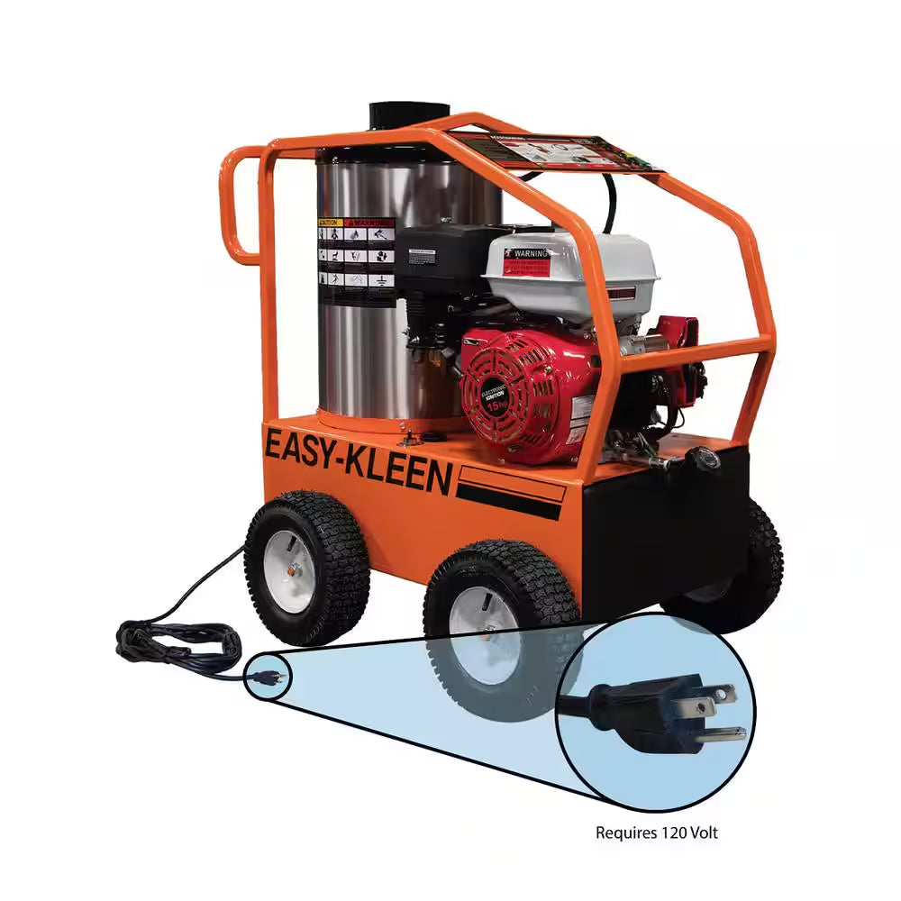 Commercial 4000 PSI 3.5 GPM Gas Driven Hot Water Pressure Washer 110/120V