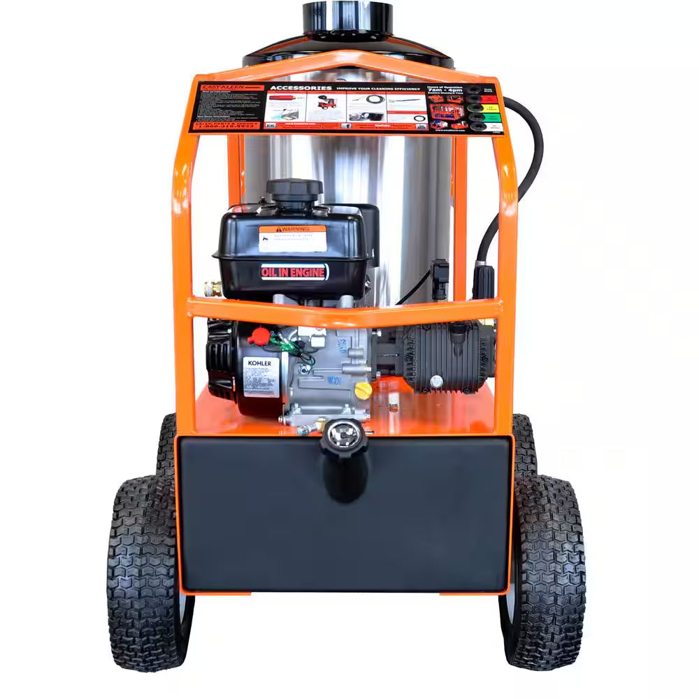 Commercial 2700 PSI 3 GPM Gasoline Driven Hot Water Pressure Washer