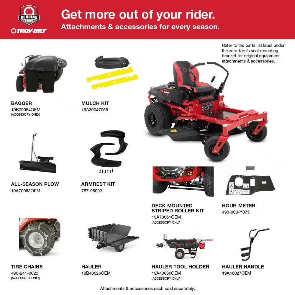 Mustang 46 In. 22 HP V-Twin Kohler 7000 Series Engine Dual Hydrostatic Drive Gas Zero Turn Riding Lawn Mower